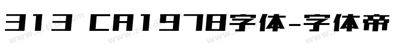 313 CA1978字体字体转换